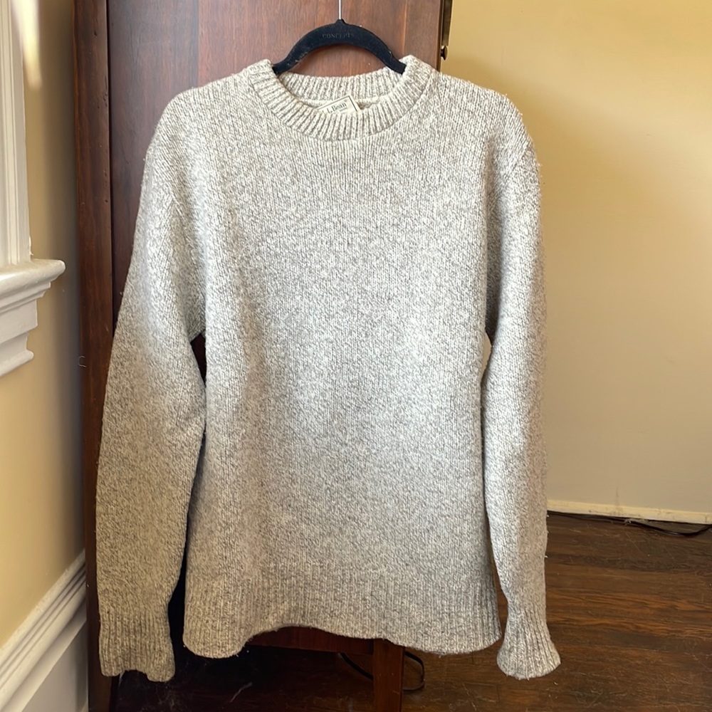 LL Bean Wool Gray Sweater